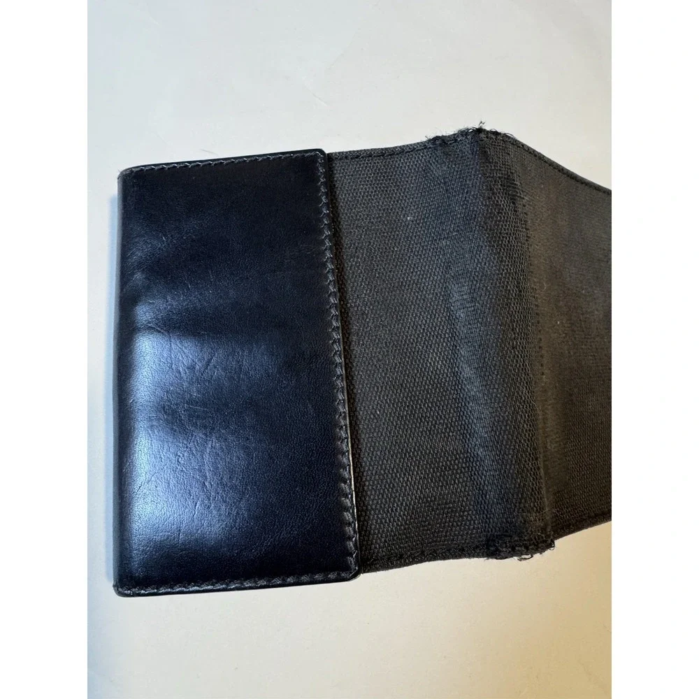 Gucci Wallet Canvas / Leather Tri-Fold Black Coin Bill and Card Holder - Picture 9 of 13